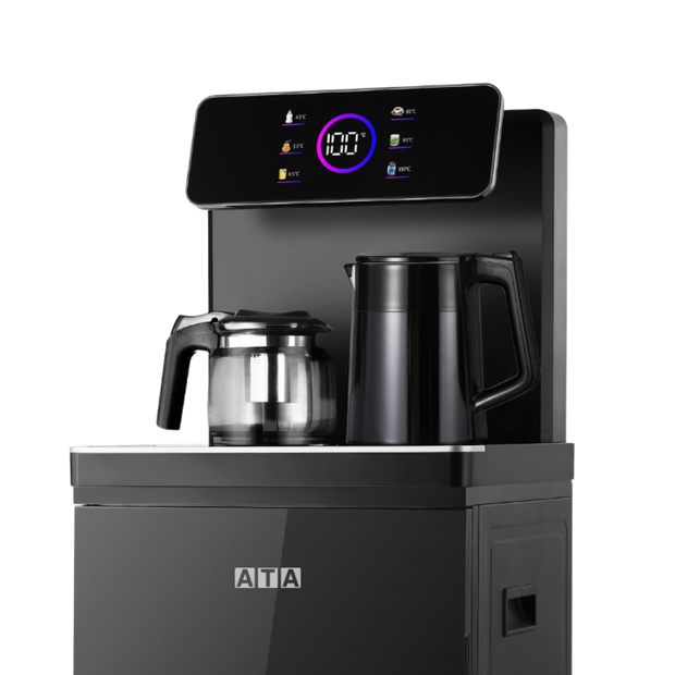 ATA Smart Tea Bar Dispenser, Tea Maker, Touch Screen, Remote, Bottom Loading, Black - TB001