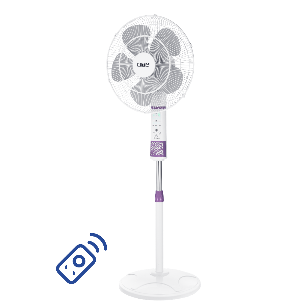 ATA Stand Fan 18 Inches With remote -5 Blades-3 Speeds -A-C34RP5