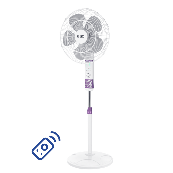 ATA Stand Fan 18 Inches With remote -5 Blades-3 Speeds -A-C34RP5