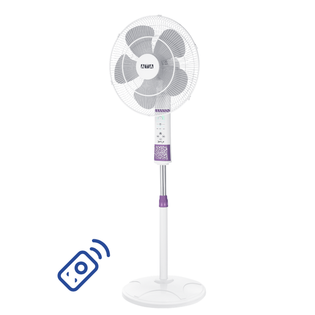 ATA Stand Fan 18 Inches With remote -5 Blades-3 Speeds -A-C34RP5