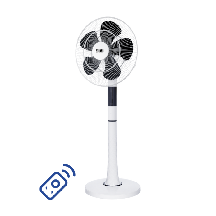 ATA PRO Stand Fan 18 inches Remote Control Off white - S70R