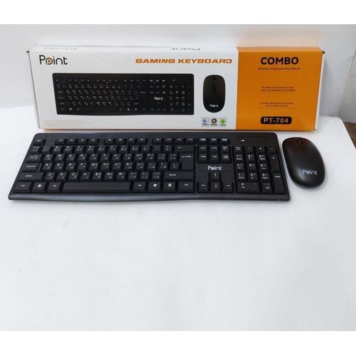طقم لاسلكي Point لوحة مفاتيح + ماوس PT-704