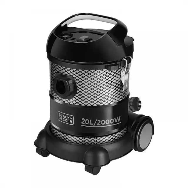 Black + Decker Drum Vacuum Cleaner , Black - BV2000