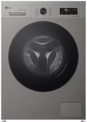 LG Front Load Washing Machine 9kg, 1400 RPM, Platinum Silver, Model F4Y2VYGYP