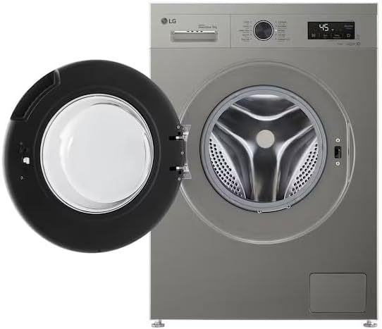 LG Front Load Washing Machine 9kg, 1400 RPM, Platinum Silver, Model F4Y2VYGYP