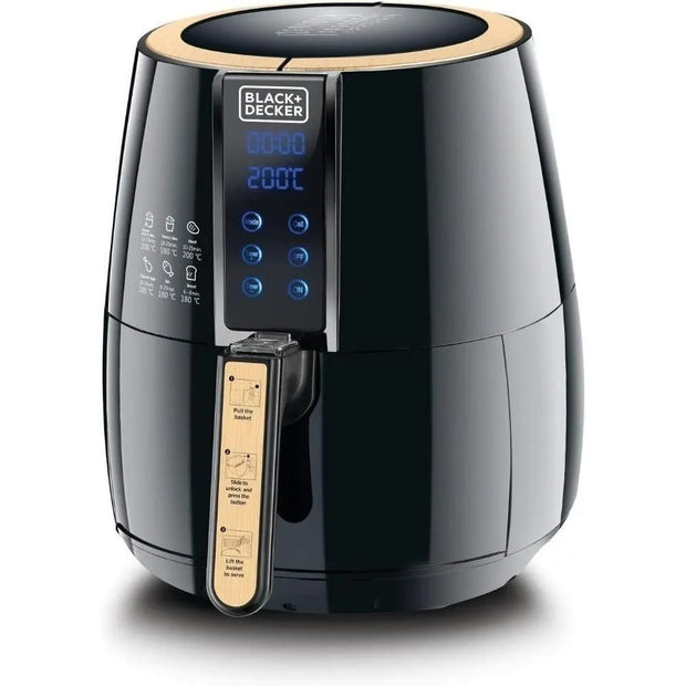 BLACK+DECKER Air Fryer, 4 Liter, 1500 Watt, Black - AF400-B5 ( International Warranty )