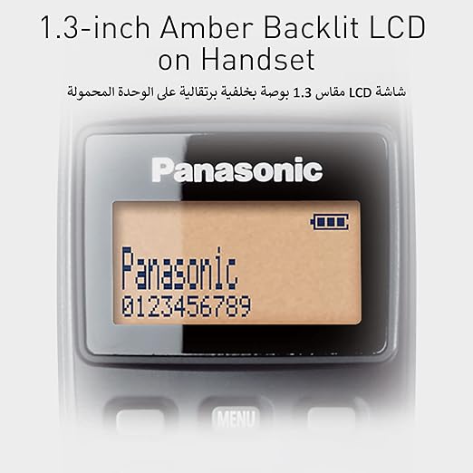 Panasonic Wireless Landline, Black - KX-TG3611