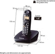 Panasonic Wireless Landline, Black - KX-TG3611