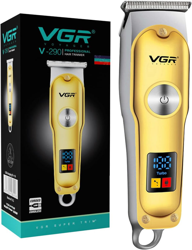 VGR Professional Rechargable Hair Trimmer, Gold - V-290