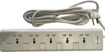 Hershman High Watt Heavy Duty Extension Socket for House Appliances, 5 sockets, up to 16A