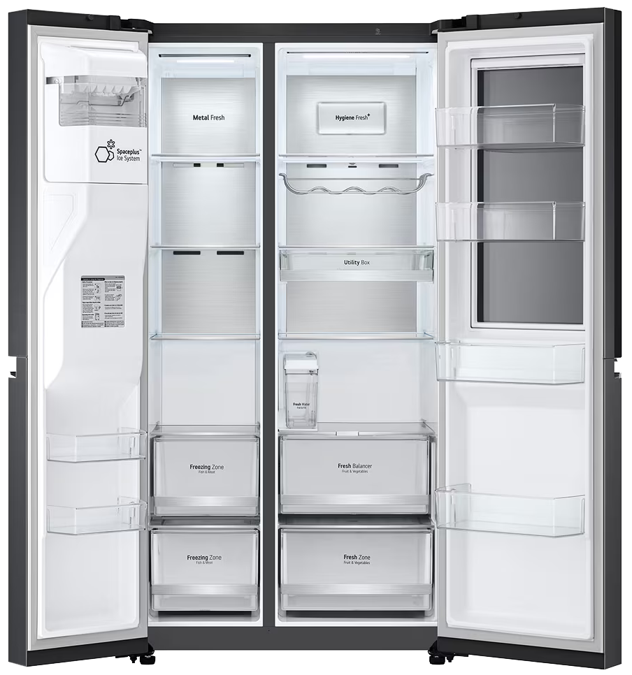 LG Refrigerator GC-X257CQEW InstaView No Frost 623L 3 Door Water Dispenser Ice Maker Inverter - Black