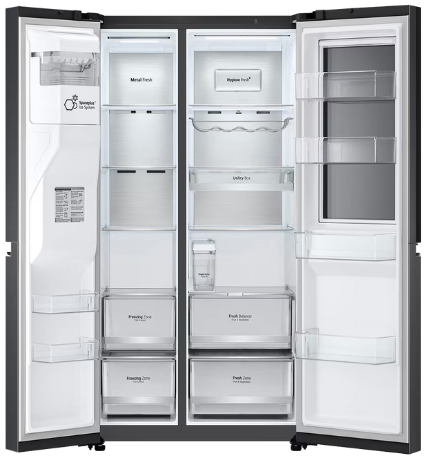 LG Refrigerator GC-X257CQEW InstaView No Frost 623L 3 Door Water Dispenser Ice Maker Inverter - Black