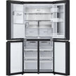 LG Instaview DID No Frost Four Doors Refrigerator With Inverter Technology, 508 Liter, Black - GC-X22FFQAB