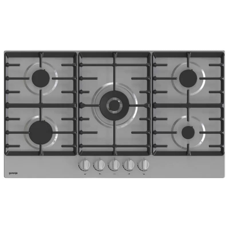 Gorenje Built-In Gas Oven 60 cm Gas Grill - BOG6622E00X.Gas hob, 90 cm, stainless steel, Gorenje Freestanding Chimney Hood 90 cm 695 m3/h WHC924EX5 burners, front controls, , cast iron support, full safety.GW9C51X,