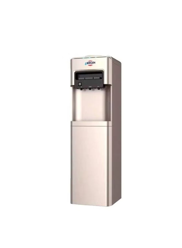 Bergen Hot and Cold Water Dispenser With Refrigerator, 3 Taps, Gold - BYB518