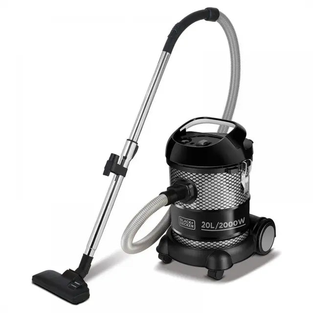 Black + Decker Drum Vacuum Cleaner , Black - BV2000