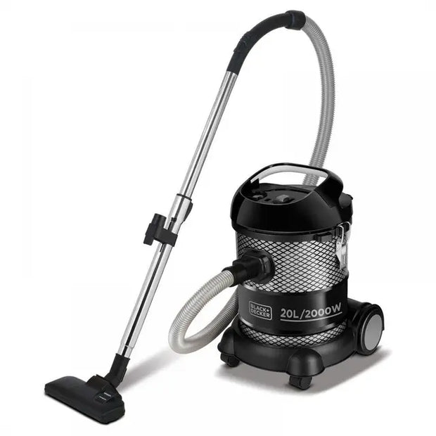 Black + Decker Drum Vacuum Cleaner , Black - BV2000