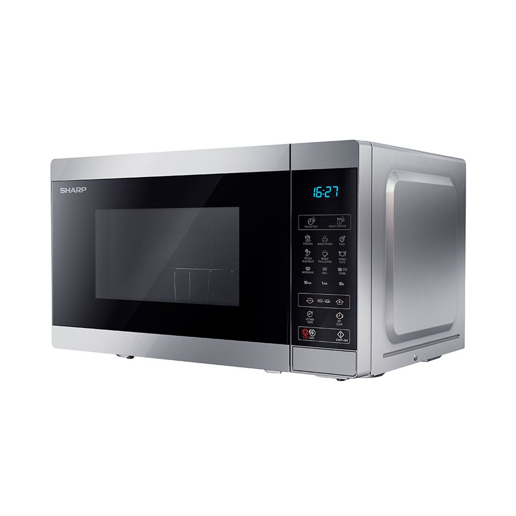 SHARP Microwave Grill 25 Liter 900 Watt 6 Menus Silver R-250MGR-SL2