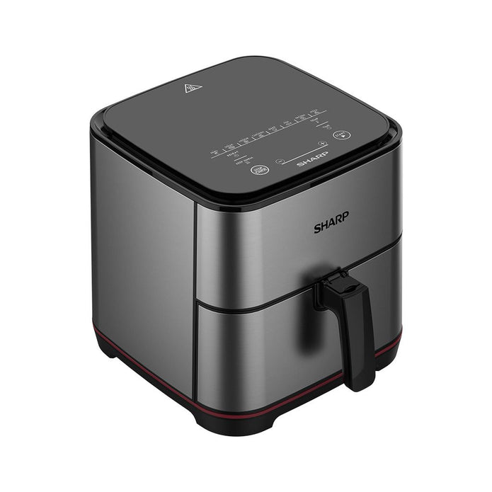 SHARP Air Fryer 1650 Watt 7 Liter Electronic Touch Screen Glass Panel Stainless KF-AF70RT-ES2