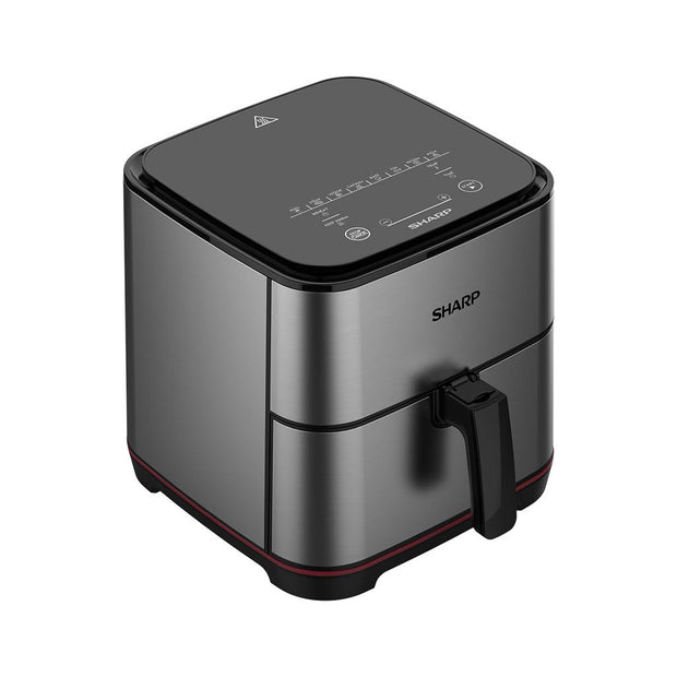 SHARP Air Fryer 1650 Watt 7 Liter Electronic Touch Screen Glass Panel Stainless KF-AF70RT-ES2