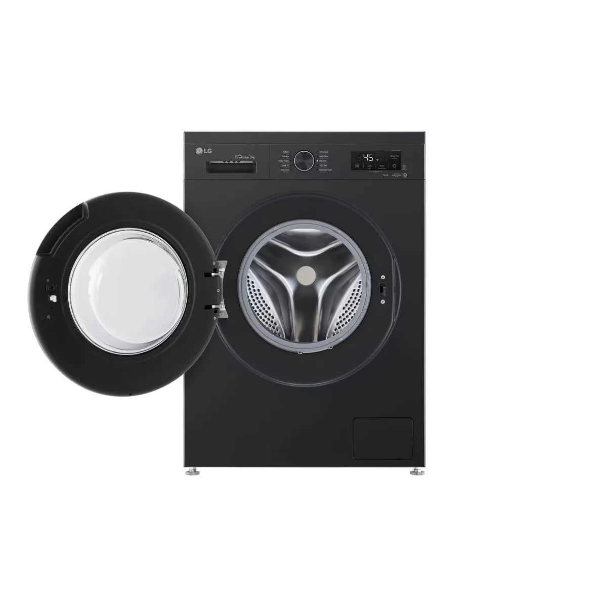 LG Digital Front Load Full Automatic Washing Machine With Inverter Technology, 8 kg, Black - F4Y2TYG6X