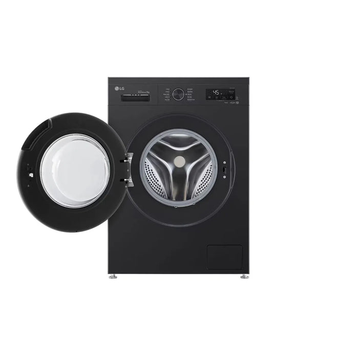 LG Digital Front Load Full Automatic Washing Machine With Inverter Technology, 8 kg, Black - F4Y2TYG6X