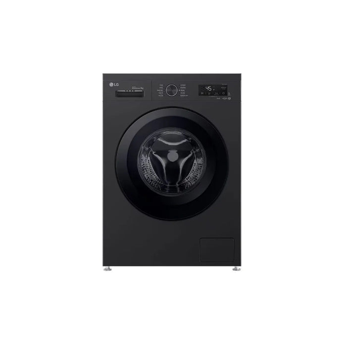 LG Digital Front Load Full Automatic Washing Machine With Inverter Technology, 8 kg, Black - F4Y2TYG6X
