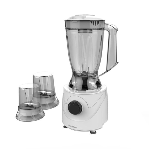 Tornado Electric Blender BL400/2 , 400 Watt 1.5 Liter 2 Mills - White