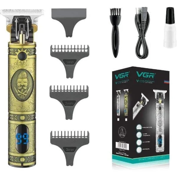 VGR Electric Hair Clipper for men, for dry use, Gold, V-085